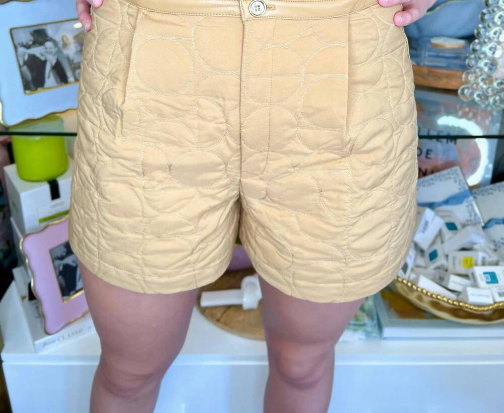 NEW EMILY MCCARTHY women's lark ruffle shorts in yellow